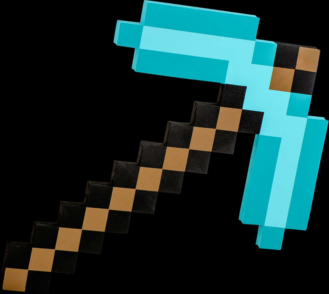 A Toy Pickaxe On A Black Background