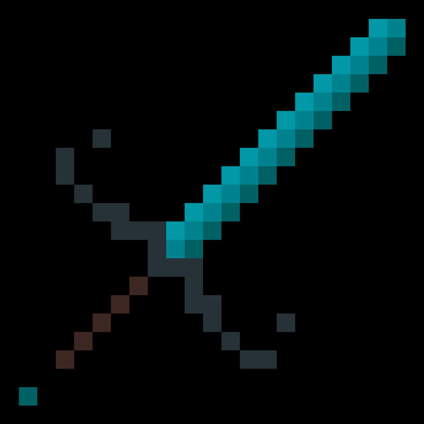 Pixel Art Of A Sword