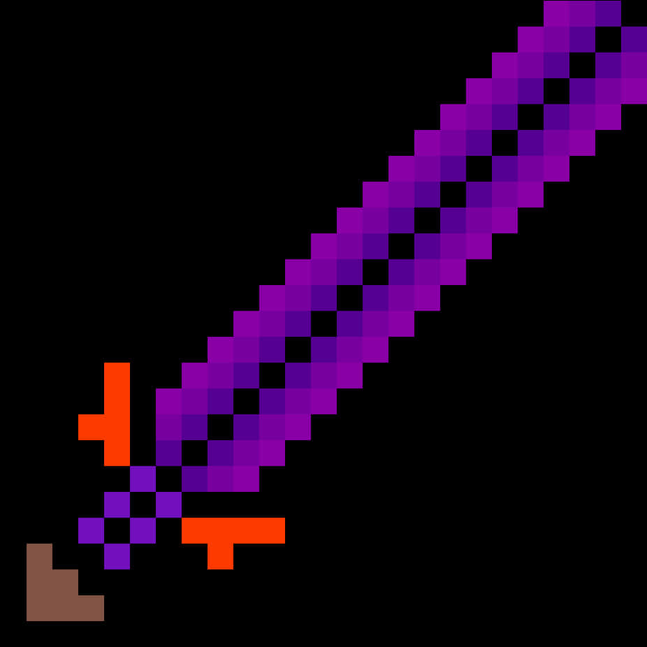 A Pixelated Purple Sword
