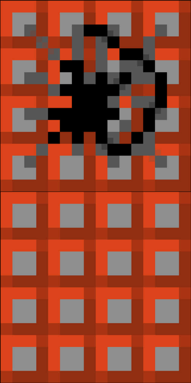 A Pixelated Image Of A Square And A Black Hole