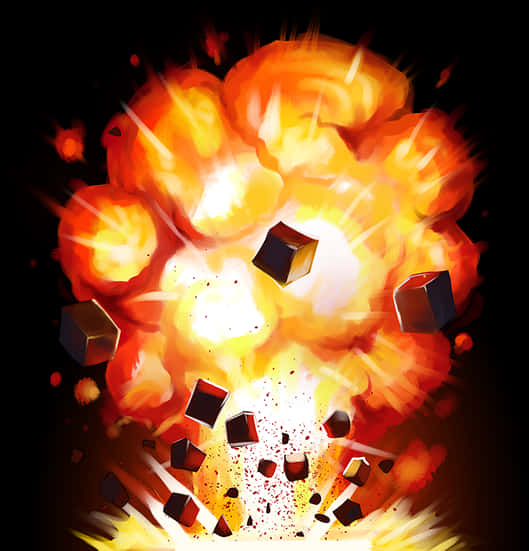 A Cartoon Of An Explosion