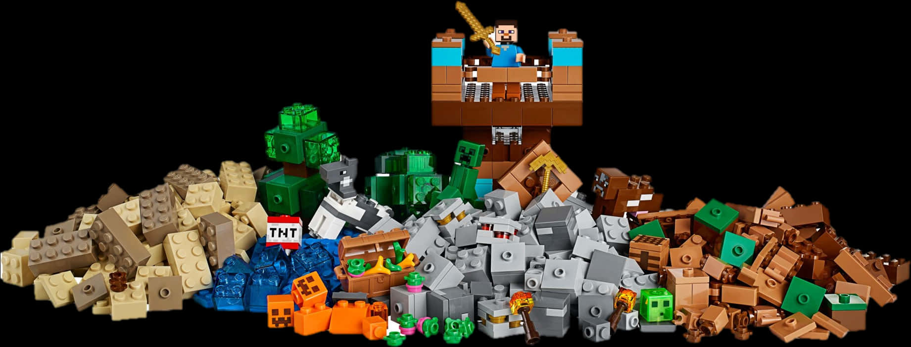 A Pile Of Lego Blocks