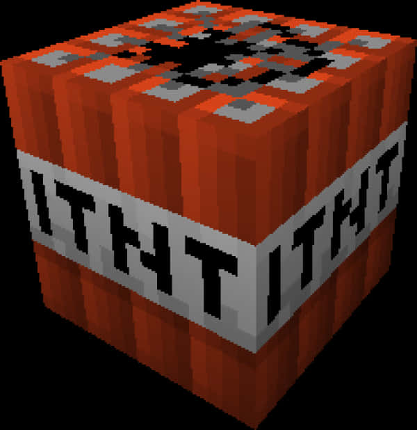 A Pixelated Cube With Black And White Text
