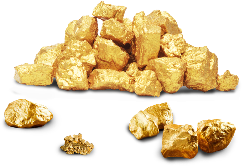 A Pile Of Gold Nuggets