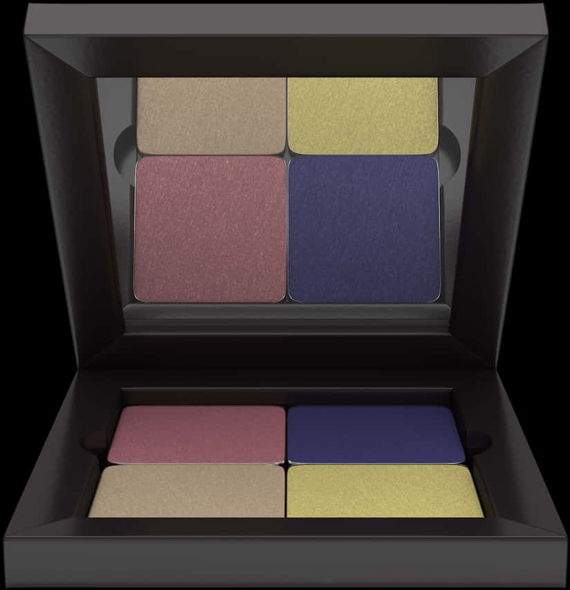 A Box With Different Colors Of Makeup