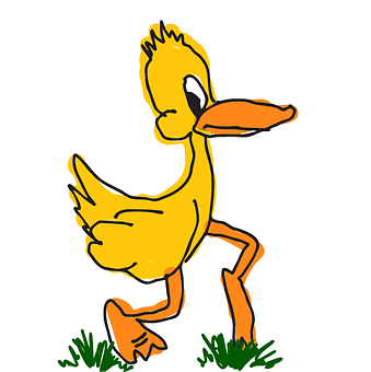 A Cartoon Of A Duck