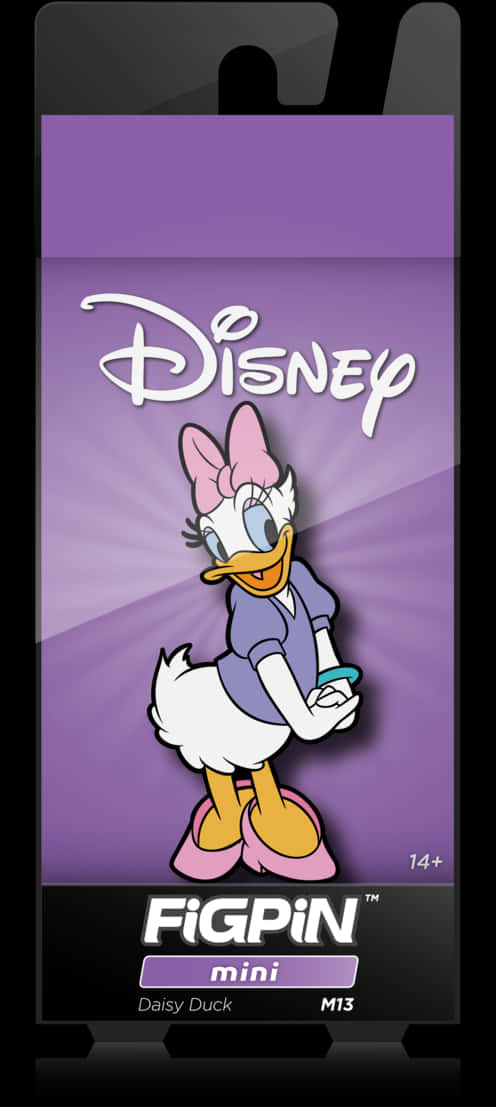 A Cartoon Duck On A Purple Background