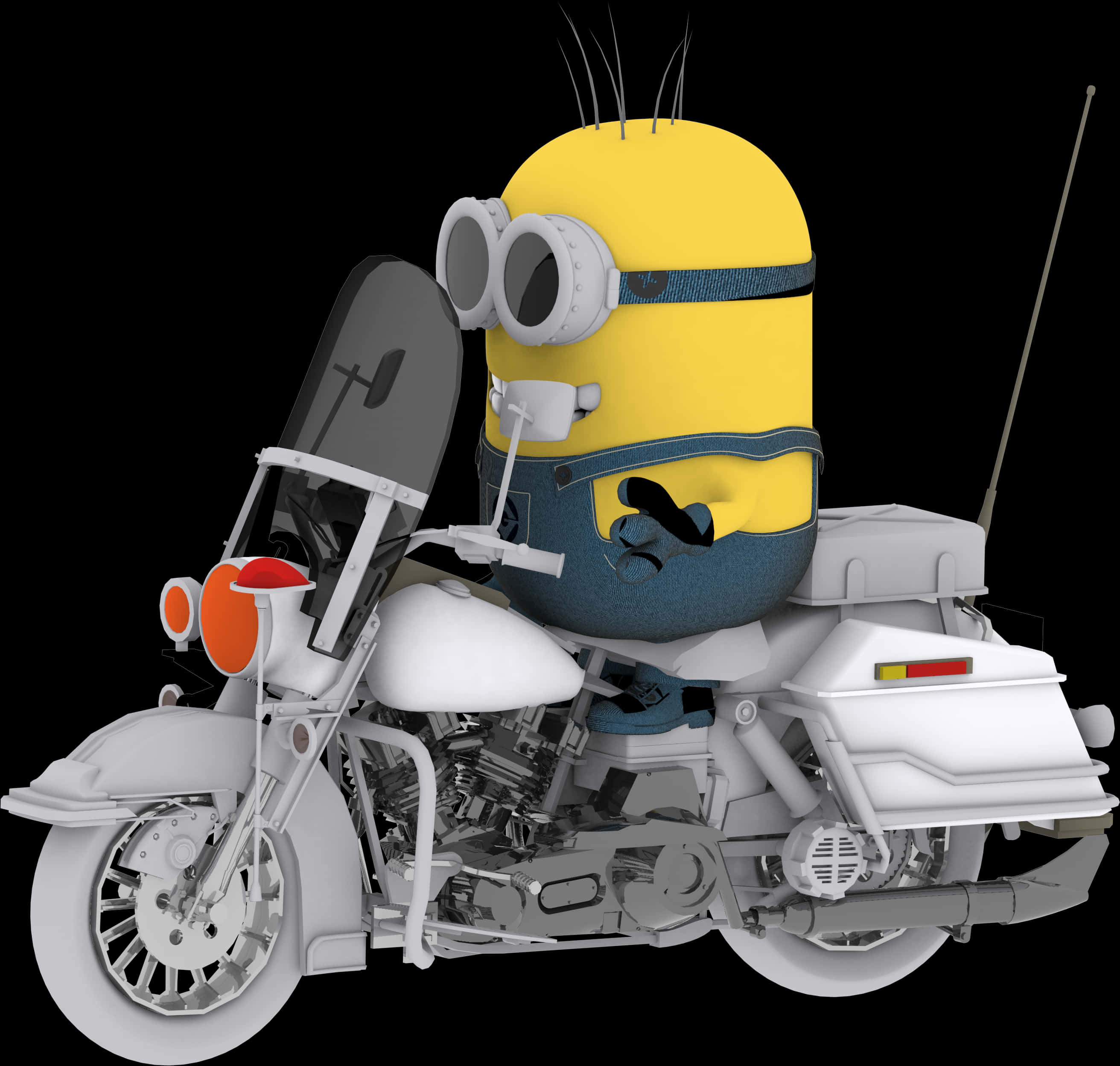 A Cartoon Character On A Motorcycle