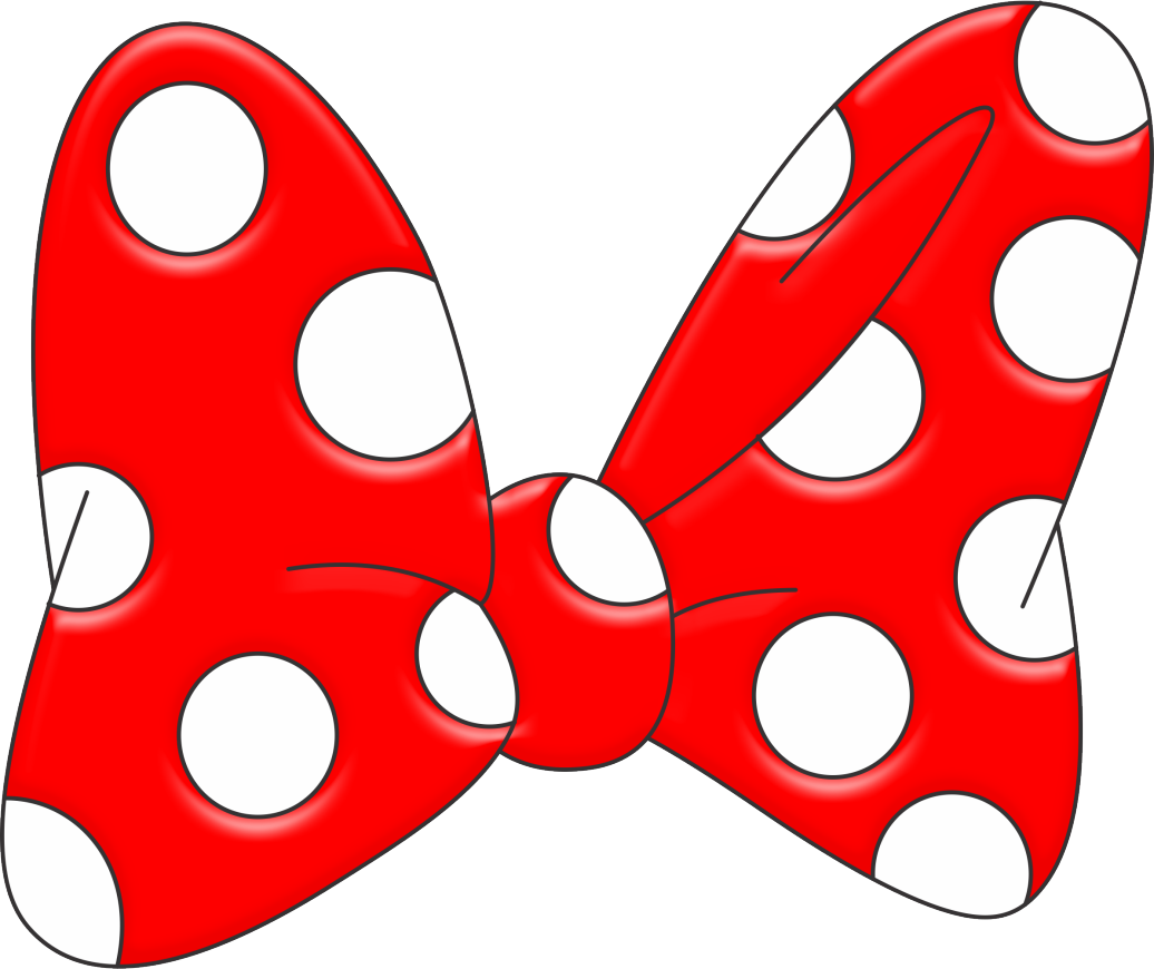 A Red Bow With White Dots