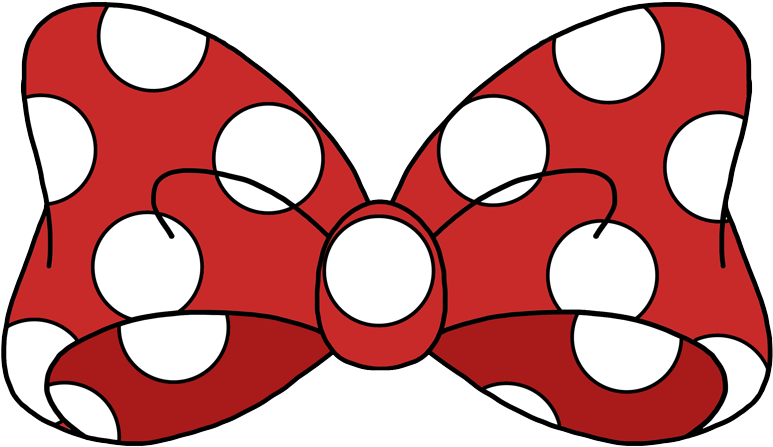 A Red And White Polka Dot Bow