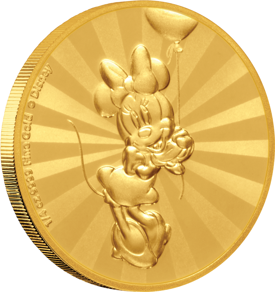 A Gold Coin With A Cartoon Character On It