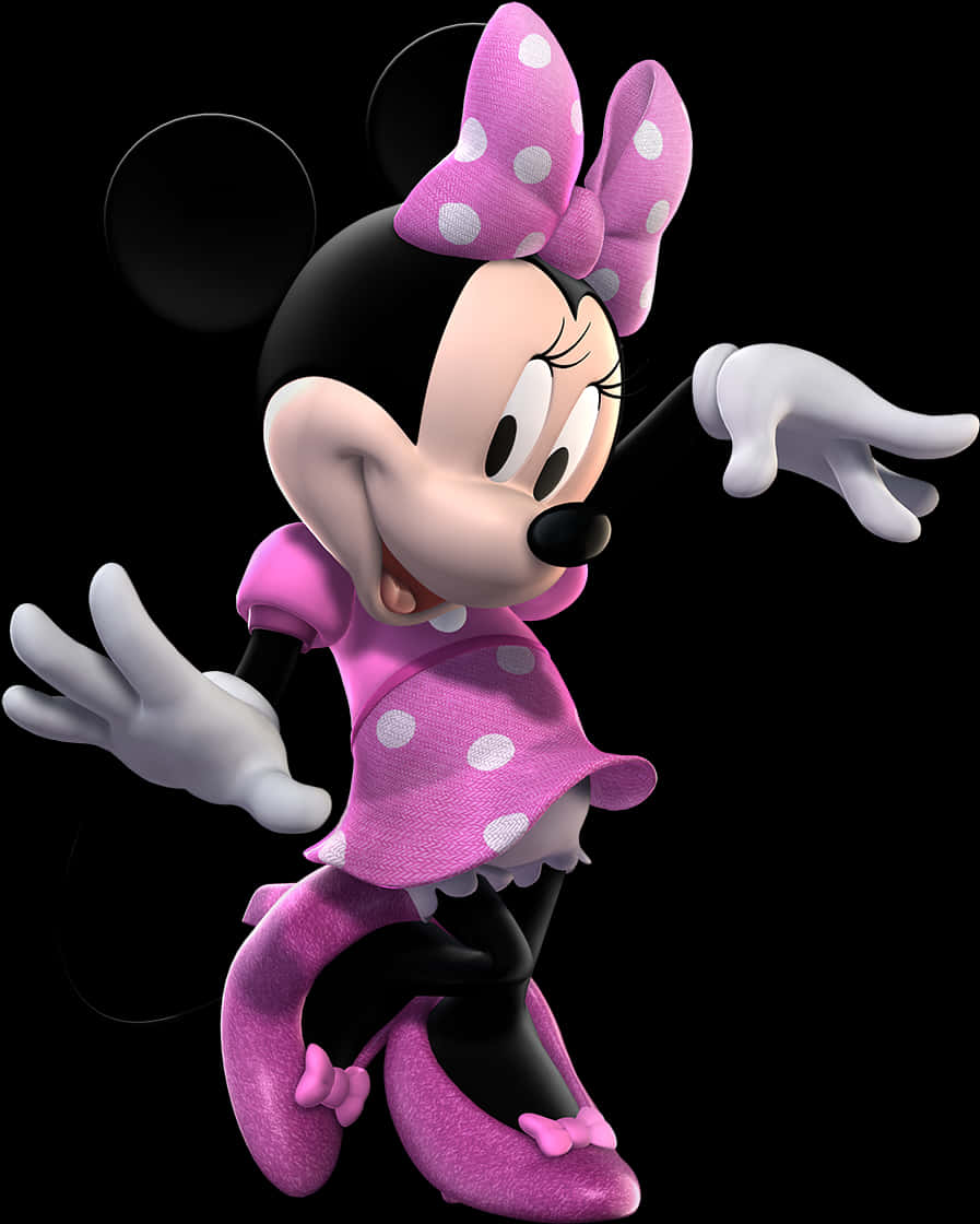 Minnie Mouse In Pink Outfit