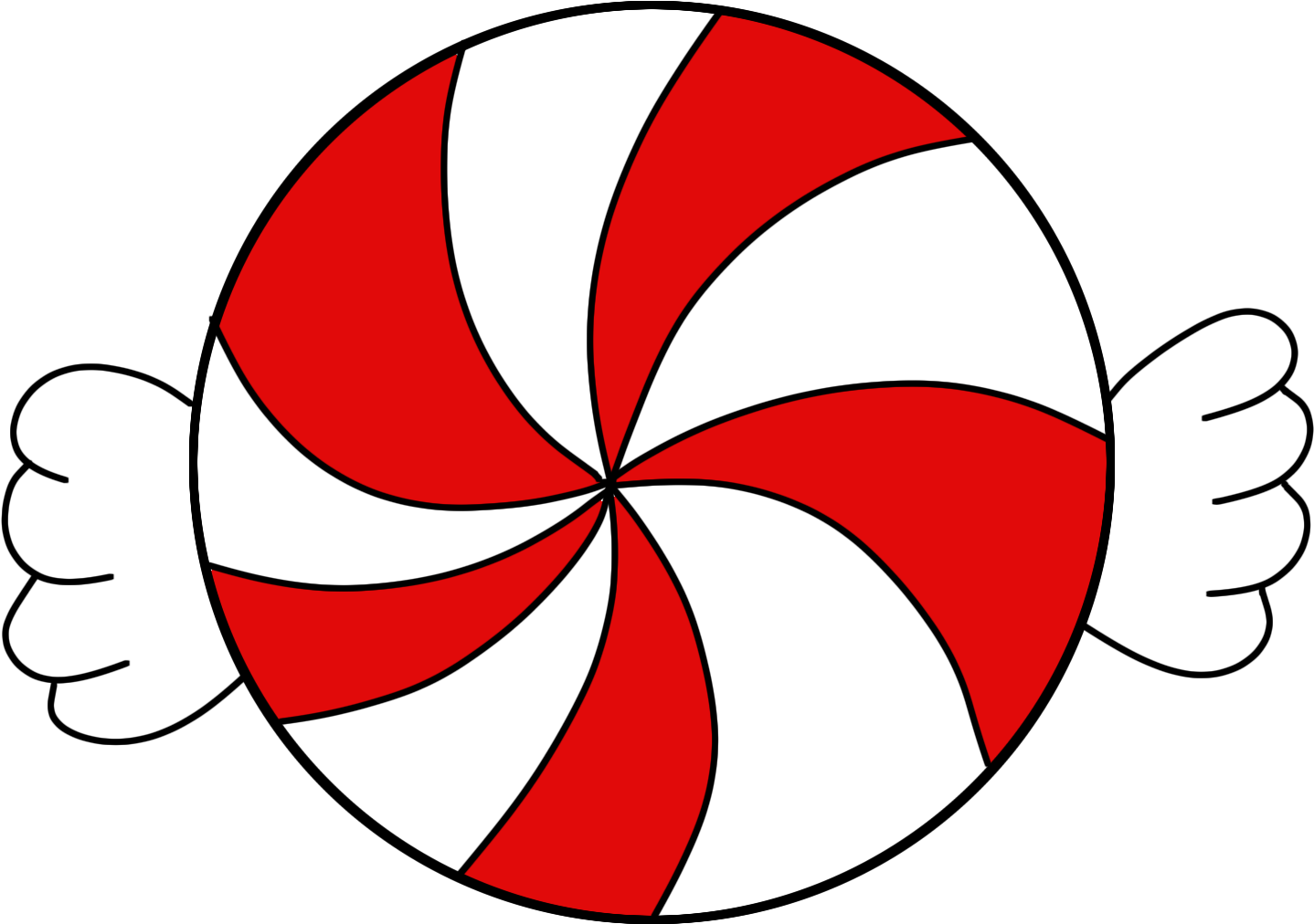 A Red And White Swirly Candy