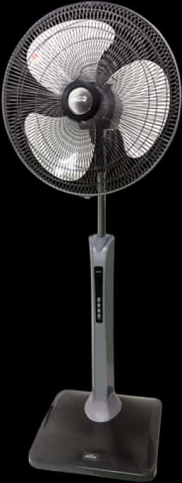 A Fan With A Black Background