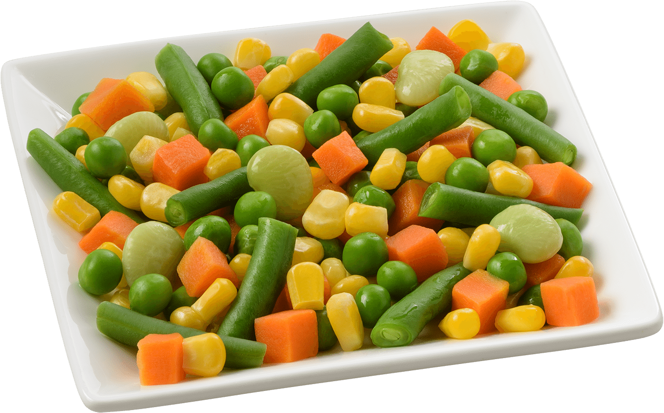 Mixed Vegetables On Plate