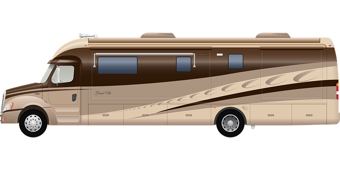 A Side View Of A Motor Home