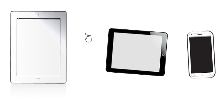 A Tablet And A Hand Pointing At A Screen