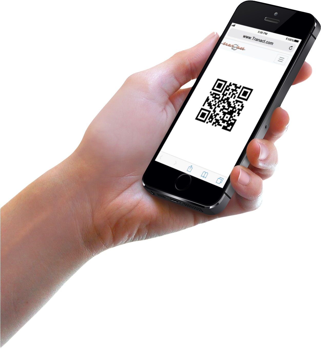 A Hand Holding A Phone With Qr Code On Screen