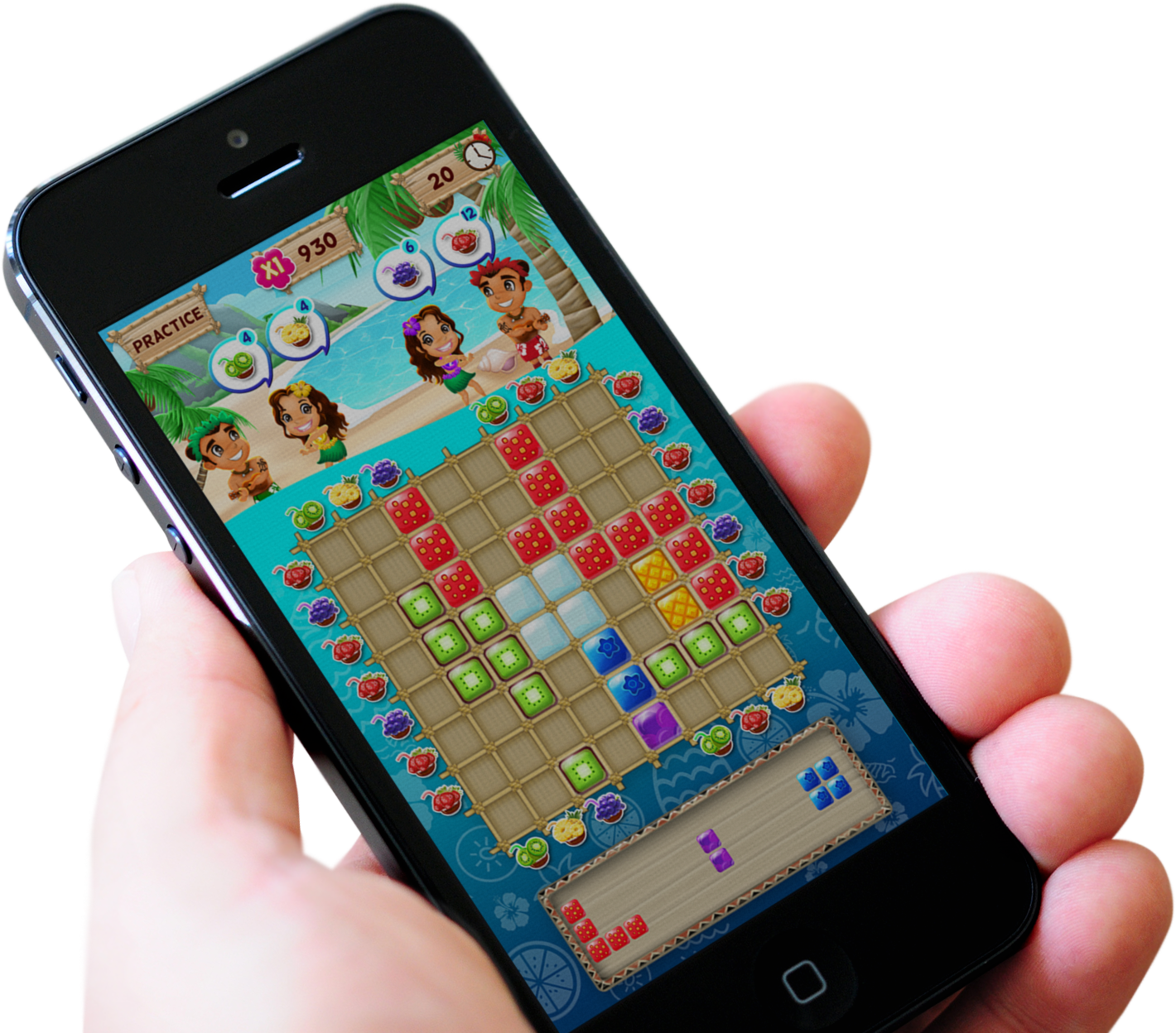 A Hand Holding A Phone With A Game On The Screen