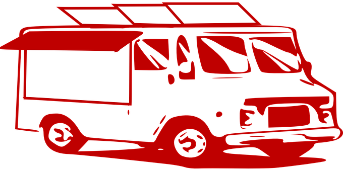 A Black And Red Van