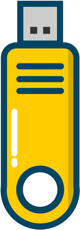 A Yellow Rectangular Object With Blue Stripes