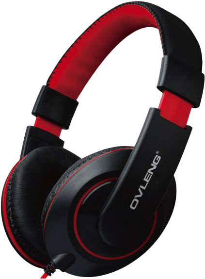 A Pair Of Black And Red Headphones