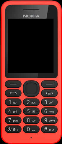 A Red Cell Phone With A Black Screen