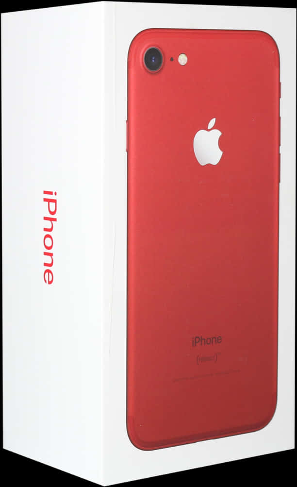 A Red Cell Phone In A White Box