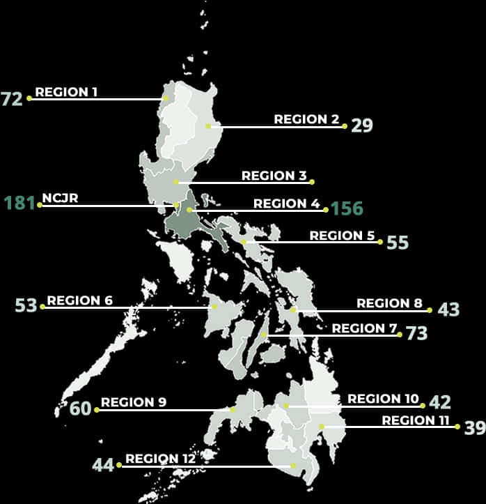 A Map Of The Philippines With White Text