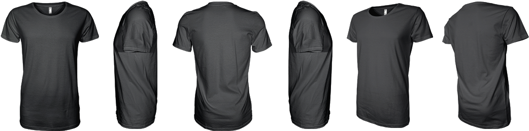 A Back And Front View Of A Black Shirt