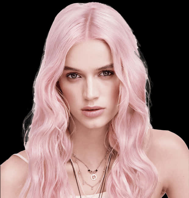 Model With Light Pink Hair