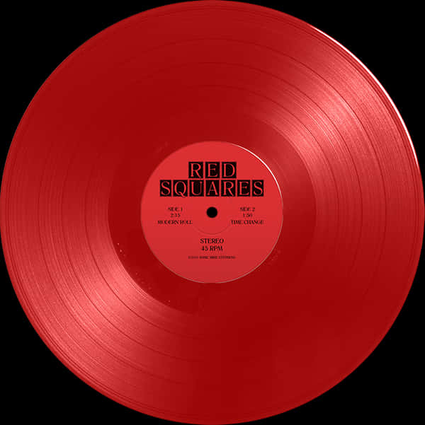 A Red Vinyl Record With Black Text
