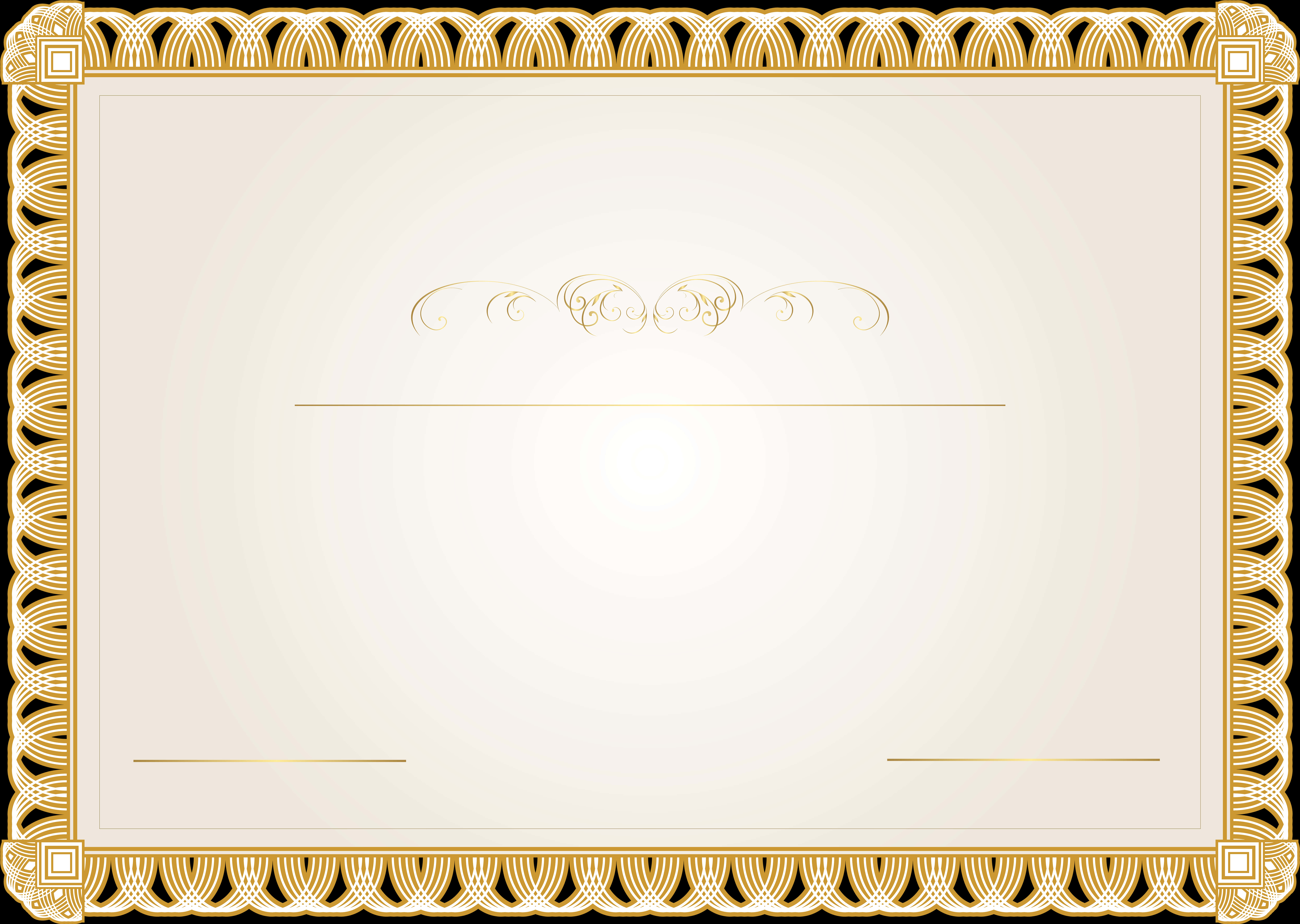 A White Rectangular Frame With Gold Border