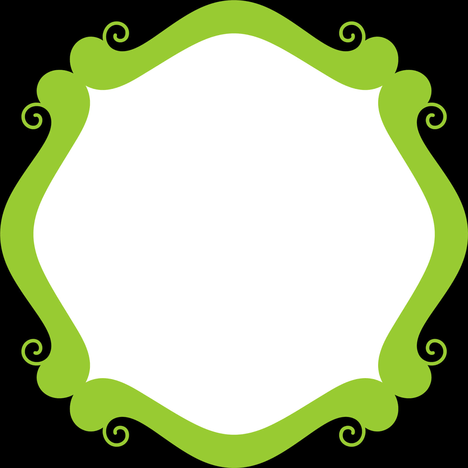 A Green And White Frame