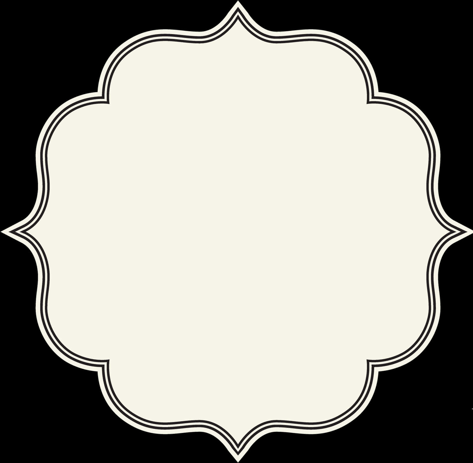 A White And Black Circular Frame