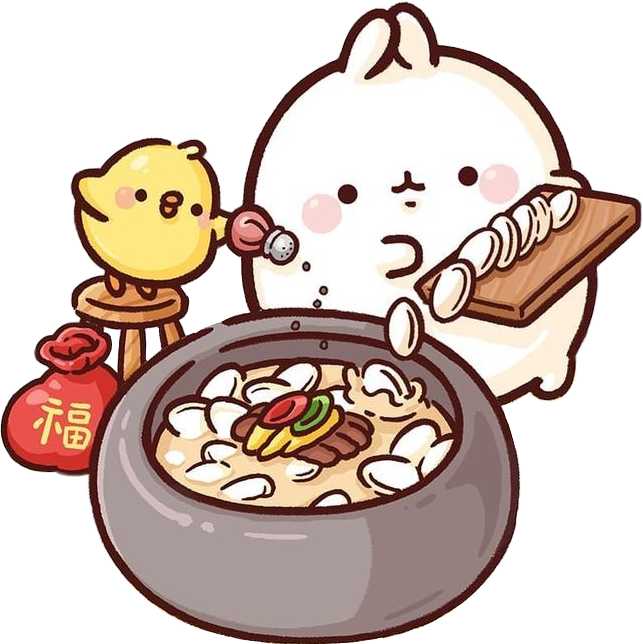 Cartoon Of A Rabbit And A Bowl Of Soup