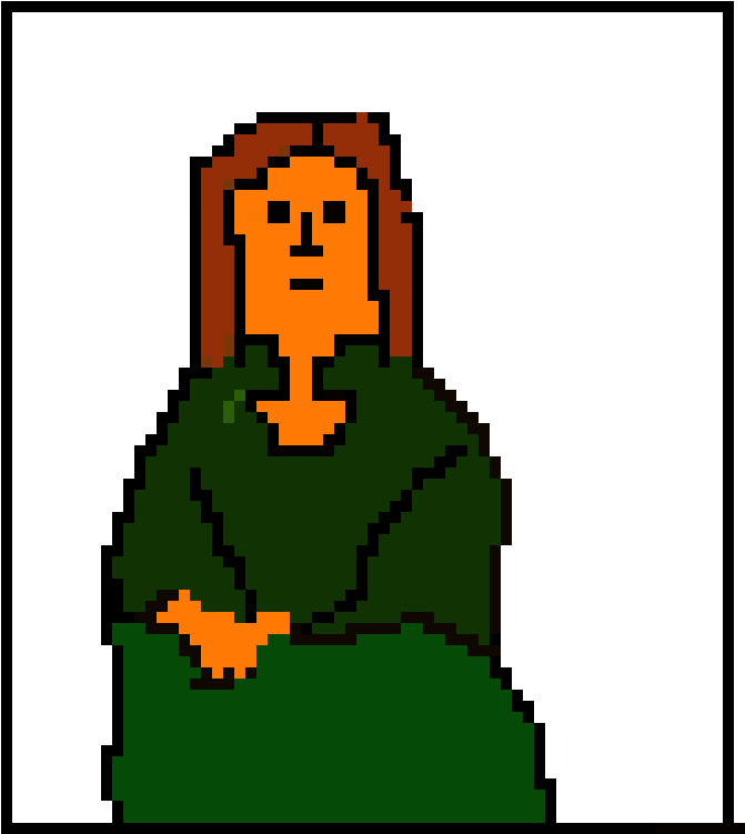 A Pixelated Image Of A Woman