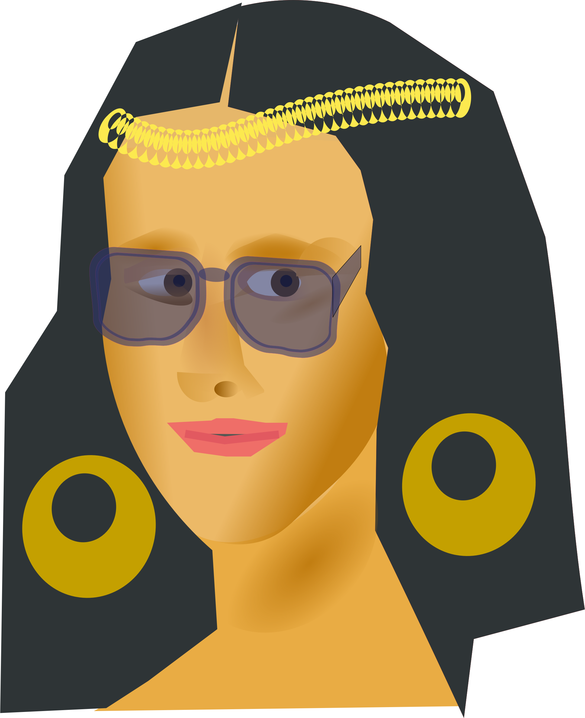 A Woman Wearing Sunglasses And A Crown