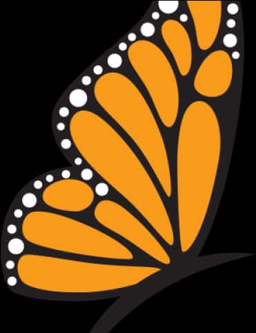 A Butterfly Wing With White Dots