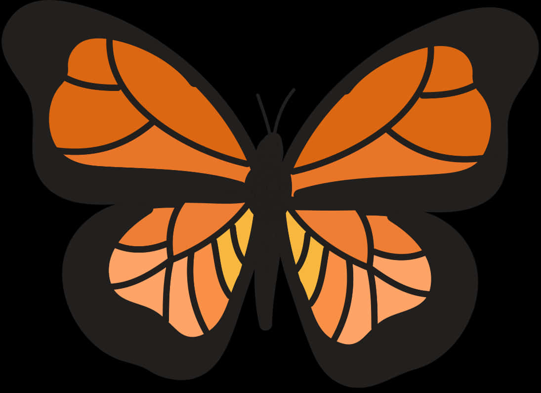 A Butterfly With Orange Wings