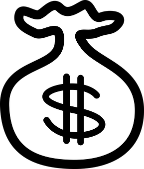 A White Dollar Sign In A Bag