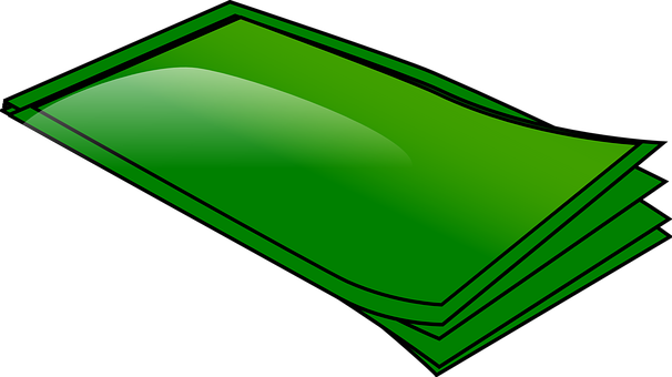 A Green Paper Money On A Black Background