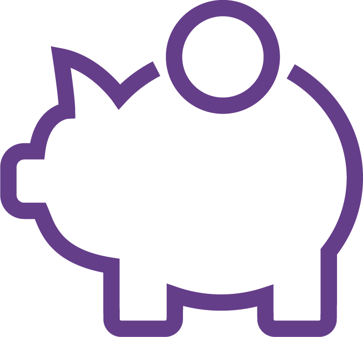A Purple Piggy Bank