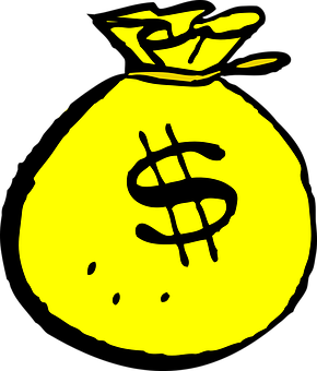 A Yellow Bag With A Dollar Sign