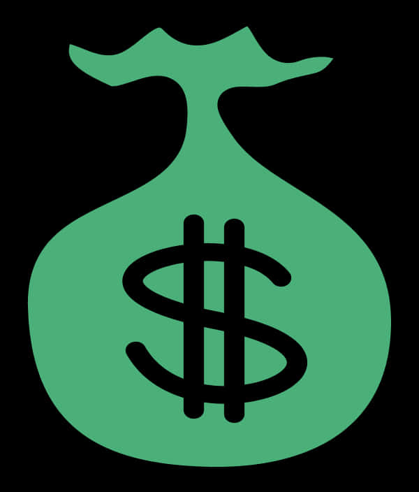 A Green Bag With A Dollar Sign