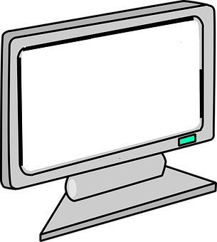 A Computer Monitor With A White Screen