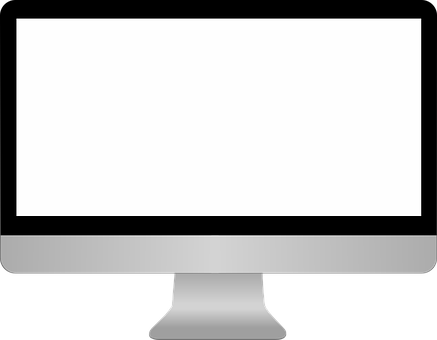 A Computer Monitor With A Blank Screen
