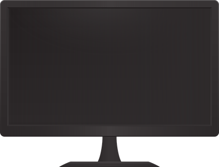 A Black Computer Monitor With A Black Background