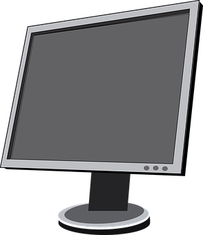 A Computer Monitor With A Black Background