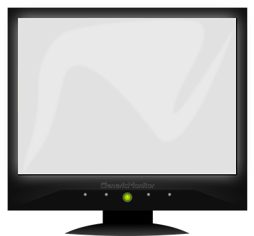 A Black Computer Monitor With A White Screen